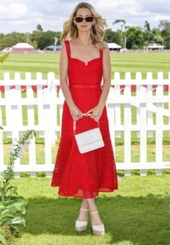 セルフポートレイト ワンピース レース UK16 未使用Lattice Lace