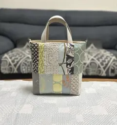 【サービス価格】ハンドメイド ミナペルホネン パッチのマチ付きトート