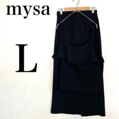 ミーサ レディース L 黒 セットアップ キャミソール タイトスカート スリット