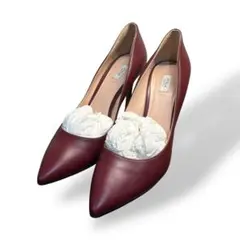 極美品　フルラ　パンプス　アーモンドトゥ　レザー　381/2