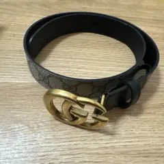 GUCCI GGロゴバックル レザーベルト
