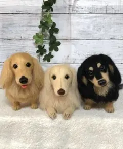 羊毛フェルト　ハンドメイド　オーダーメイド　【ダックス】みーも様専用ページ