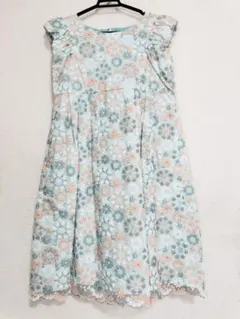 TOCCA 総刺繍花柄 ノースリーブ ワンピース 150