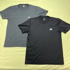 Champion & Adidas スポーツTシャツ 2枚セット　Lサイズ