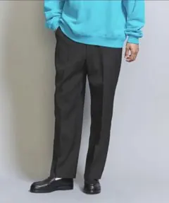 BEAUTY&YOUTHダブルフェイス ツイル ノープリーツ ストレート パンツ