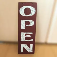 OPEN CLOSED 両面サインプレート 木製看板 ※湾曲あり