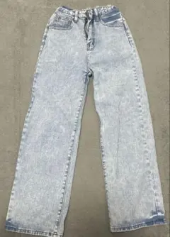 ライトブルー ワイドレッグデニム