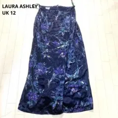 778☆ LAURA ASHLEY ロングスカート レディース ネイビー 花柄