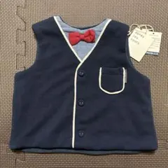 【新品タグ付き】アプレレクール　タオル生地　ベスト　横開き 70-80