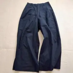 GU◇ワイドパンツ ガウチョ ボトムス コットンリネン ナチュラル カジュアルL