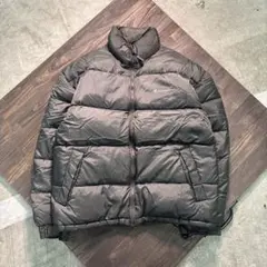 7W2 champion ダウンジャケット　M 中綿　黒　ロゴ刺繍　古着