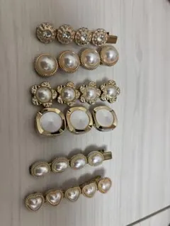 パールとゴールドのヘアピンセット