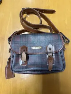 Polo Ralph Lauren チェック柄 ショルダーバッグ ボルドー - メルカリ