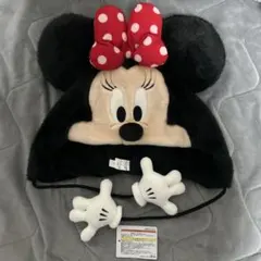 ディズニー/ファンキャップ/ミニーちゃん/被り物/リボン/手付き/ミッキー/美品