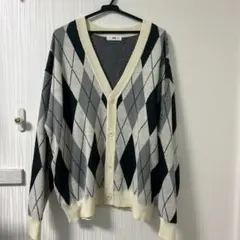 WEGO アーガイル柄 ニットカーディガン