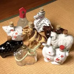 大*り様 【未開栓】サントリー ウイスキー 干支ボトル 陶器ボトル 複数