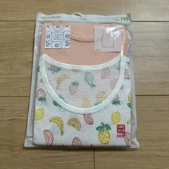 ユニクロ　コットンメッシュタンクトップ　110 joy of print