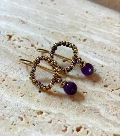 daniela de marchi オープンフープピアス(purple 紫）のサムネイル