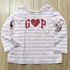 baby gap ストライプ 長袖Tシャツ ピンク　女の子　キッズ　80cm