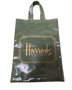 Harrods（ハロッズ）ロゴトートバッグ　グリーン