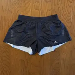 adidas レディースランニング ショートパンツ M 黒