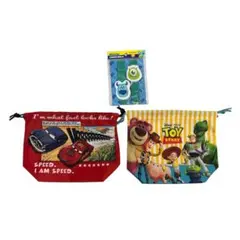 お弁当袋 巾着 2点 ランチベルト カーズ／トイストーリー／モンスターズインク