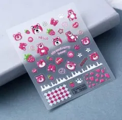 トイストーリー　ロッツォ　いちご　ディズニー♡ネイルシール　3D 立体