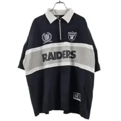 NFL RAIDERS チームロゴハーフジップポロシャツ 刺繍入 WEGO別注のサムネイル