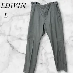 エドウィン　ゴルフパンツ　フルレングス　チェック柄　L　グレー