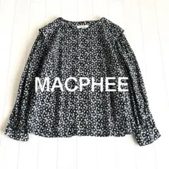 マチャットメモリーリボンハイネックブラウス ドット ボウタイ 黒 赤