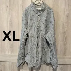Goodfellow & Co. シャツ 犬柄 ストライプシャツ 【XL】