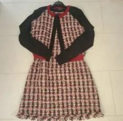 【美品】PAULE KA ツイードセットアップ ワンピース+カーディガン