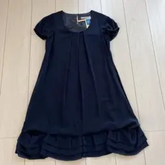 レイビームス　フォーマルワンピース　ネイビー　パーティードレス