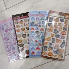 【正規品】ボンボンドロップシール　和柄　柴犬　富士山　ラーメン　桜　4種セット