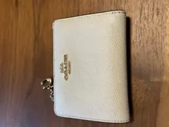 COACH 二つ折り財布 ホワイトレザー
