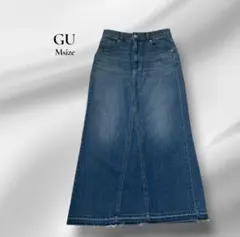 【GU】デニムAラインロングスカート M