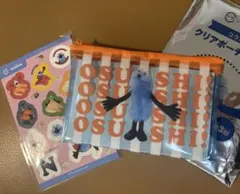 スシロー　パペットスンスン　コラボ　シール　クリアポーチ