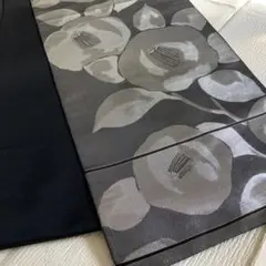 正絹 六通袋帯 椿