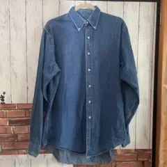90s ラルフローレン デニム　ボタンダウンシャツ