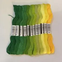 【C3】刺繍糸☆黄緑系12本セット