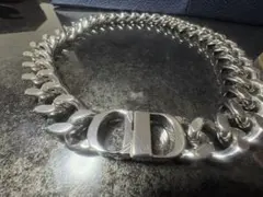 DIOR CDロゴ チェーンネックレス シルバー