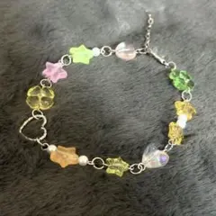 ハンドメイド ビーズブレスレット カラフル