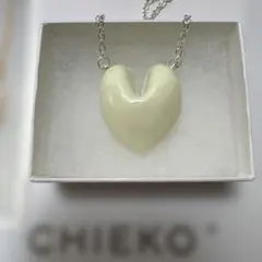 CHIEKO+ heart necklace white 再コーティング済のサムネイル