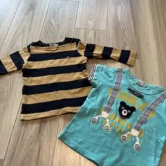 ミキハウスTシャツ　ロンT 2点セット