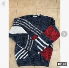 柄ニット　セーター　メンズ　M