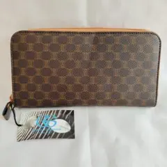 未使用品 GIANNI VALENTINO 長財布 ラウンドファスナー ブラウン 