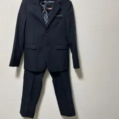 ELLE ネイビー スーツ ネクタイ付き