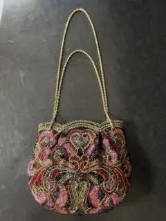 総ビーズ アンティーク♡チェーン ショルダーバック ♡美品♡