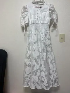 evelyn ロングワンピース 白 レース ワンピース