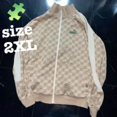 Puma ベージュ PUMA ベージュ モノグラム　トラックジャケット　三笘薫